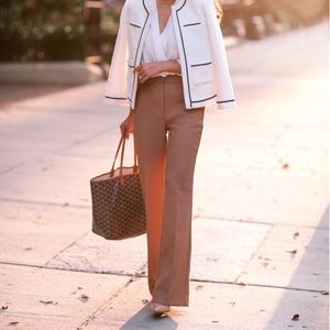 Ann Taylor Petite High Waist Flare Trousers